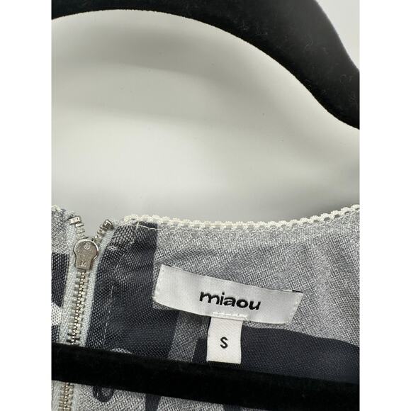 Miaou Womens Cotton Gray Artsy Graphic Corset Tank Top Size S Grunge Streetwear - Picture 6 of 7